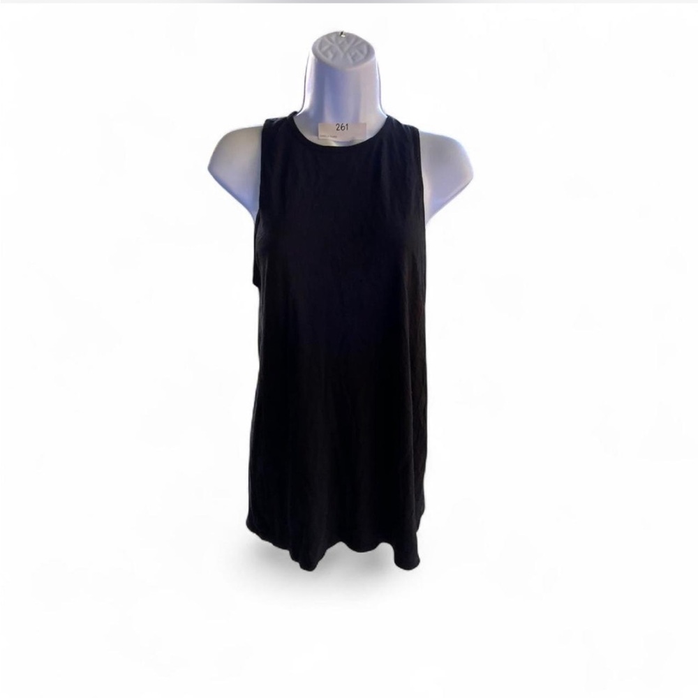 American Eagle Black Open Back Tank Top